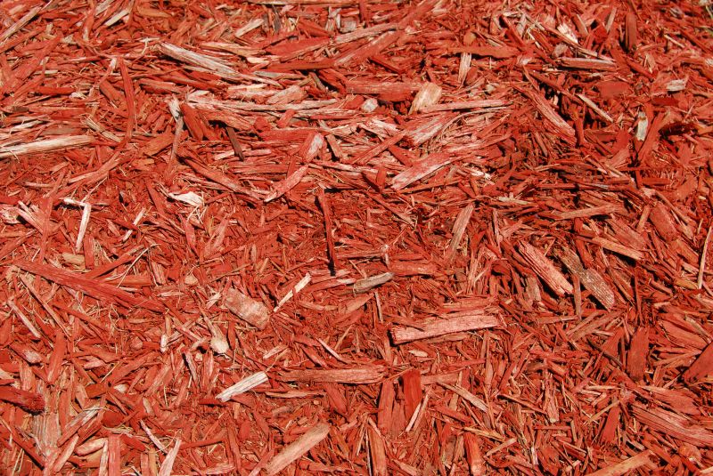 Red Mulch Installation