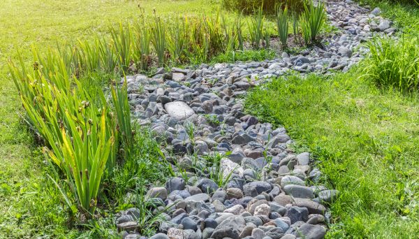 River Rock Garden Installation in Greenwood